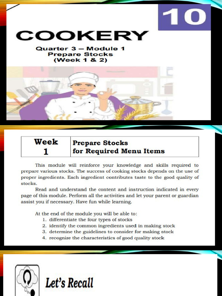 Types of Stock: A Culinary Guide | PDF | Stock (Food) | Foods