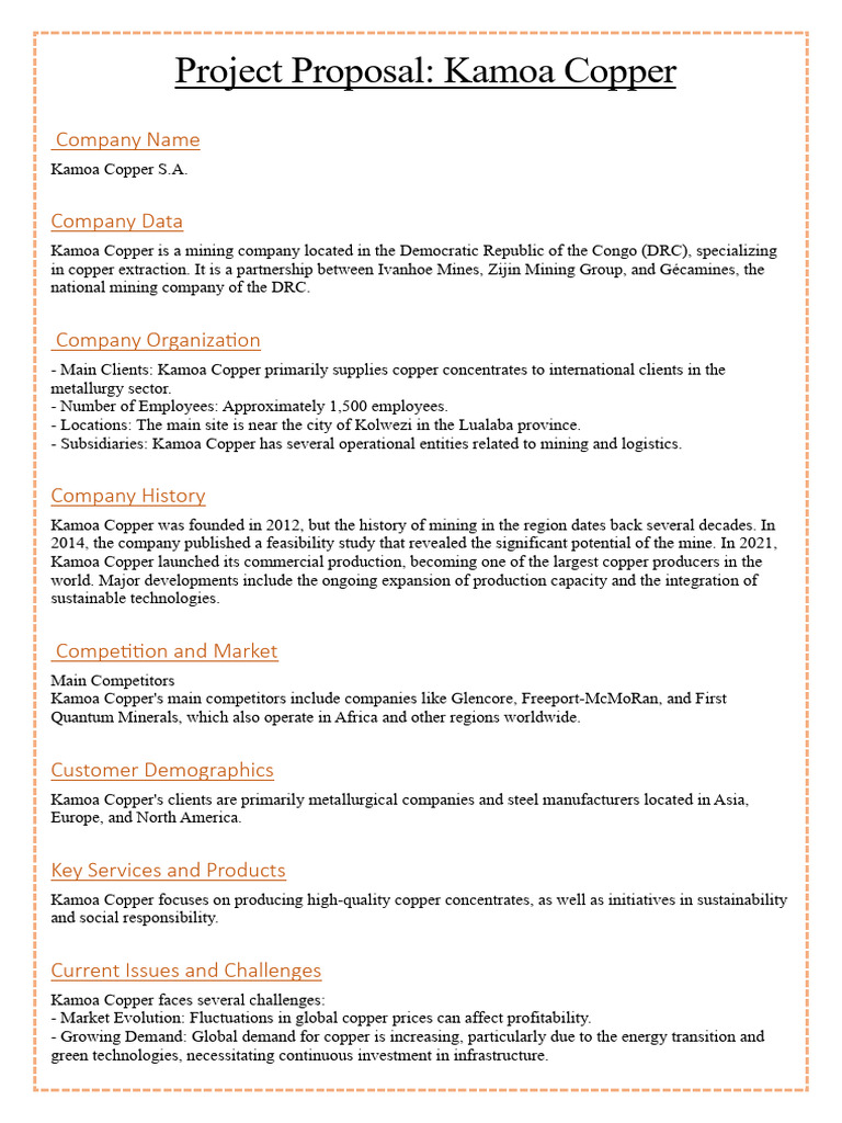 Project Proposal | PDF | Mining | Economies
