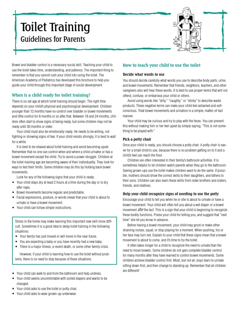 Toilet Training PDF Pediatrics Urination
