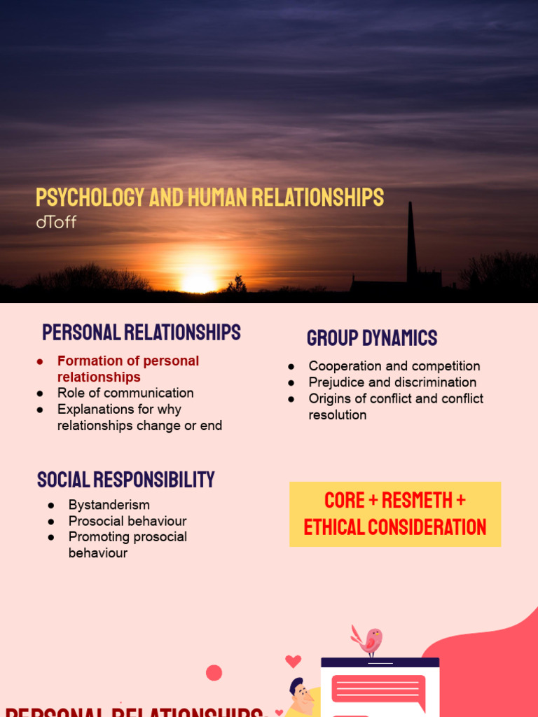 Understanding Human Relationships Dynamics | PDF | Odor | Interpersonal ...
