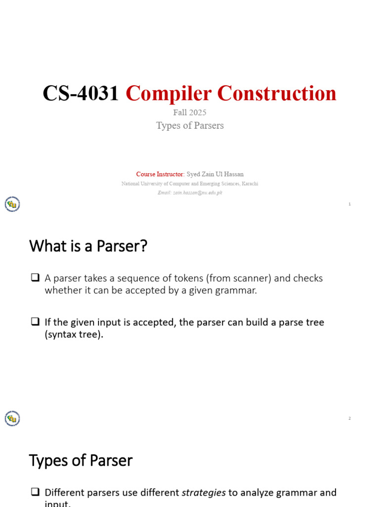Types of Parsers in Compiler Design | PDF | Parsing | Computer Programming