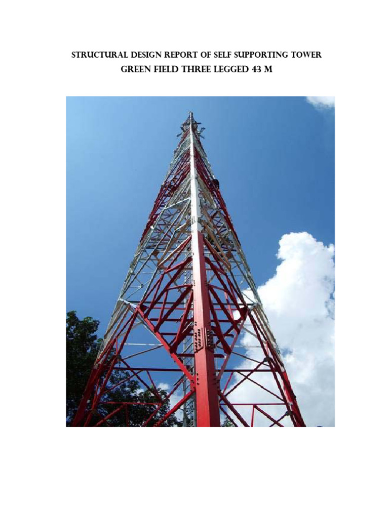 Structural Design of 43m Self-Supporting Tower | PDF | Mechanical ...