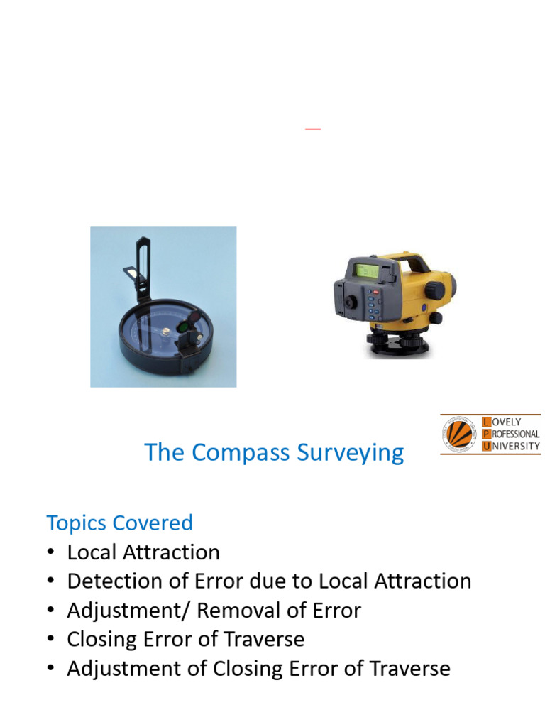 Compass Surveying Error Detection & Correction | PDF | Compass