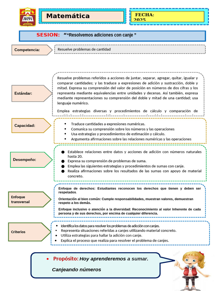 Sumas con Canje: Estrategias para Niños | PDF