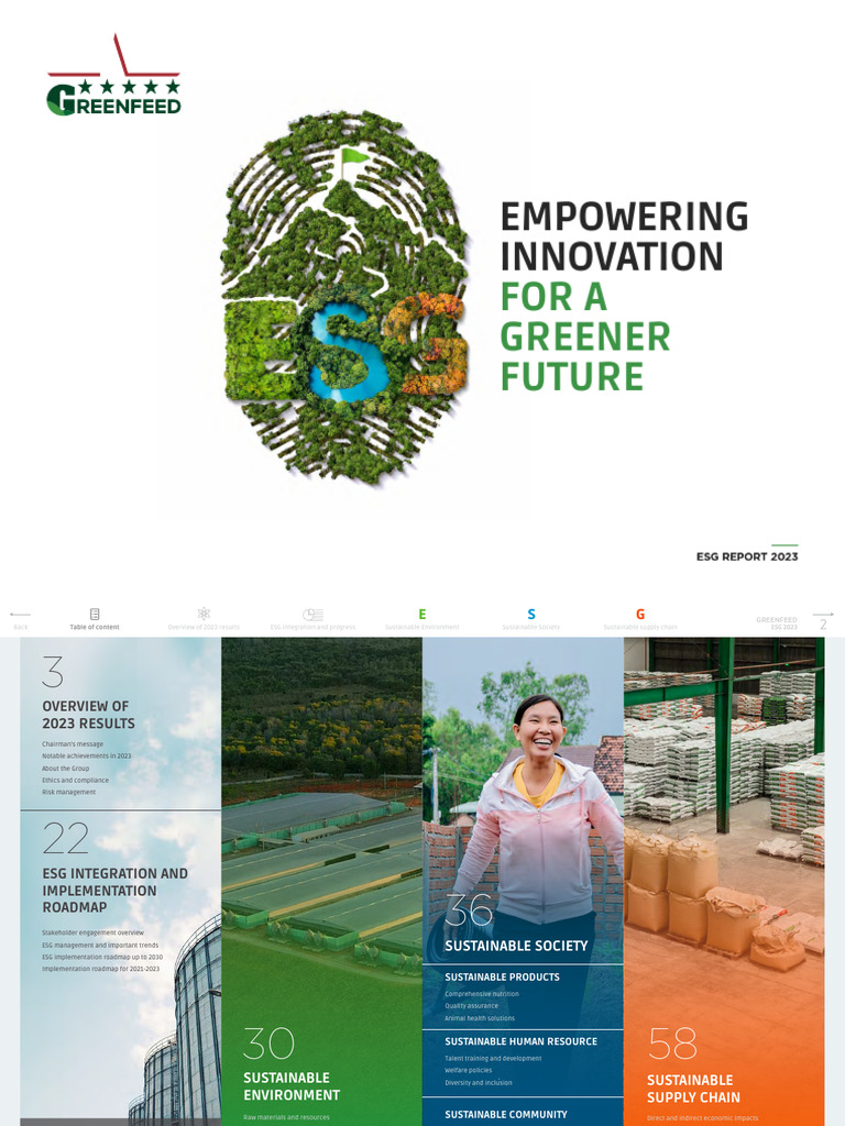 GreenFeed ESG Report 2023 Insights | PDF | Sustainability | Supply Chain