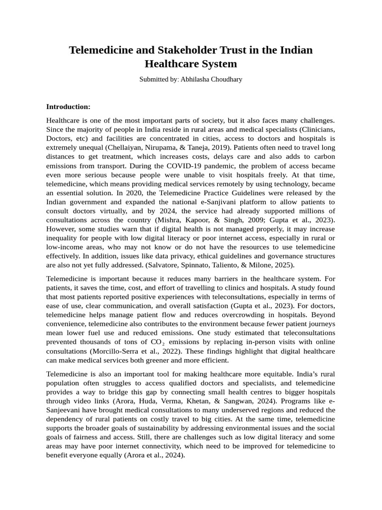SSOM Term Paper | PDF | Health Care | Sustainability