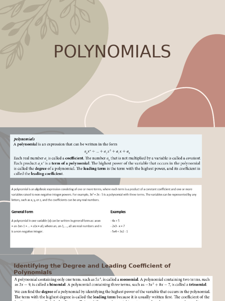 Polynomials | PDF