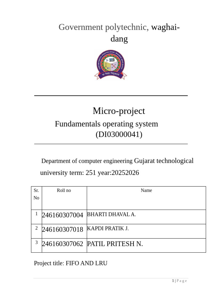 microproject os | PDF | Computer Programming | Computer Engineering