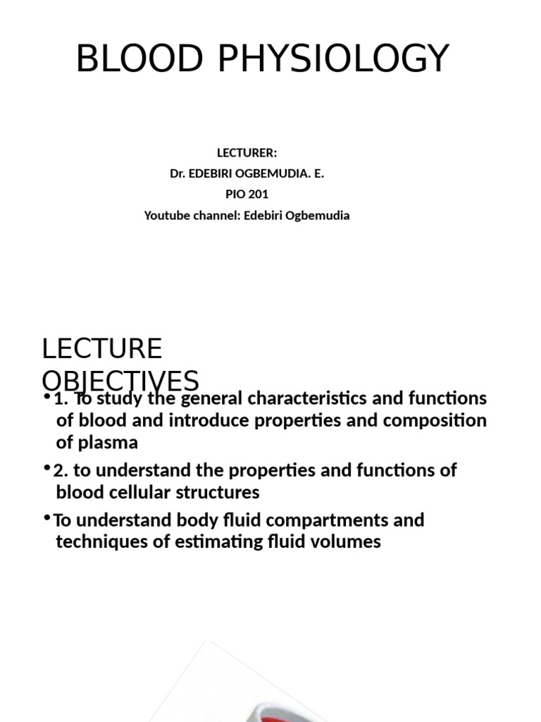 Blood Physiology Overview and Functions | PDF | Blood | Human Body