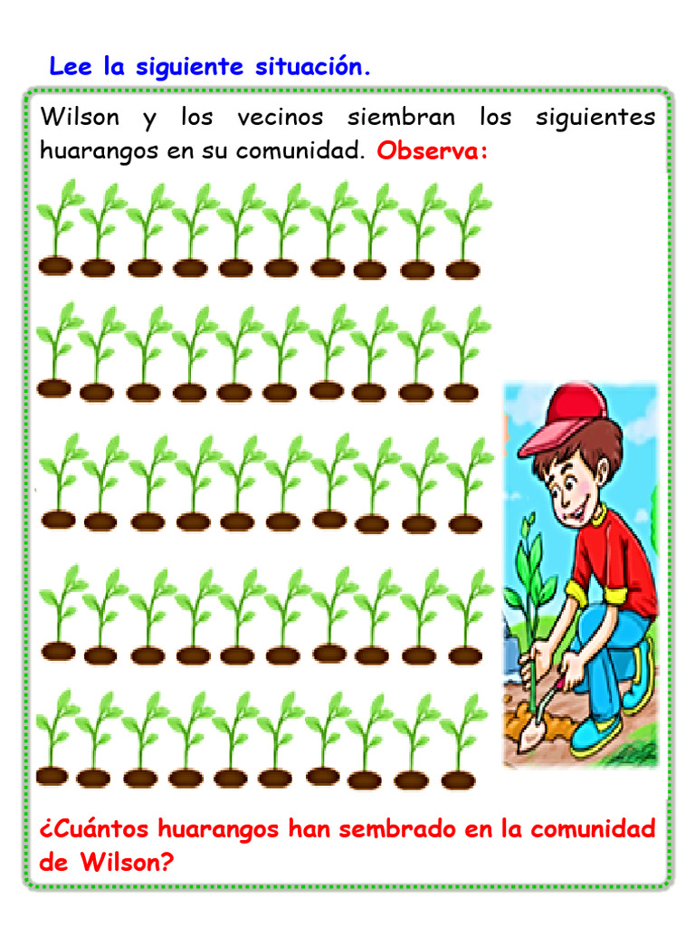 Ficha Contamos Hasta El 50 Maestra Janet | PDF