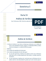 06 Estatística I 2012 1 Economia - Análise da Variância