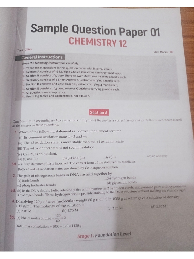 Sample Paper | PDF