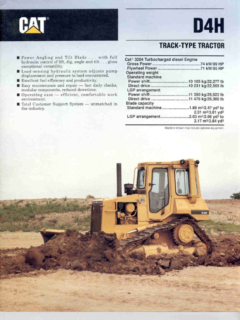 Manual de Bulldozer 1989 CAT D4H