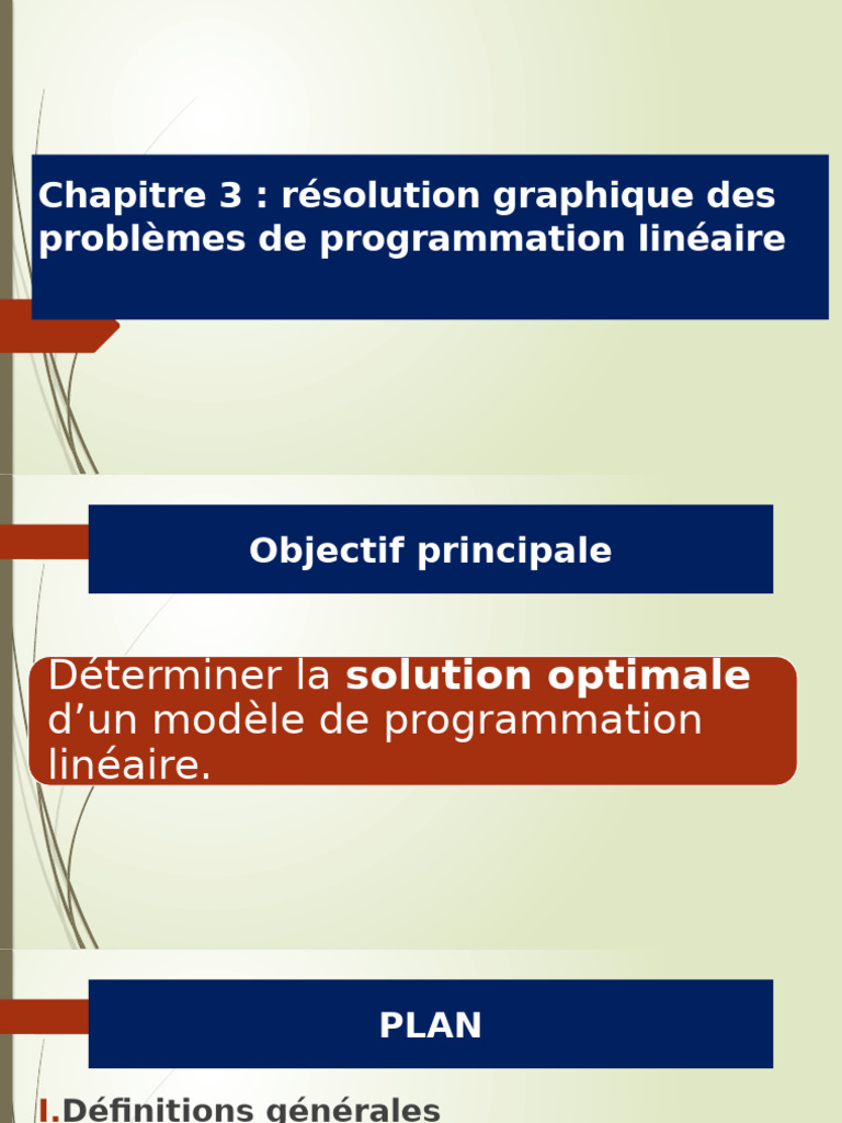 Résolution graphique en programmation linéaire | PDF | Optimisation ...