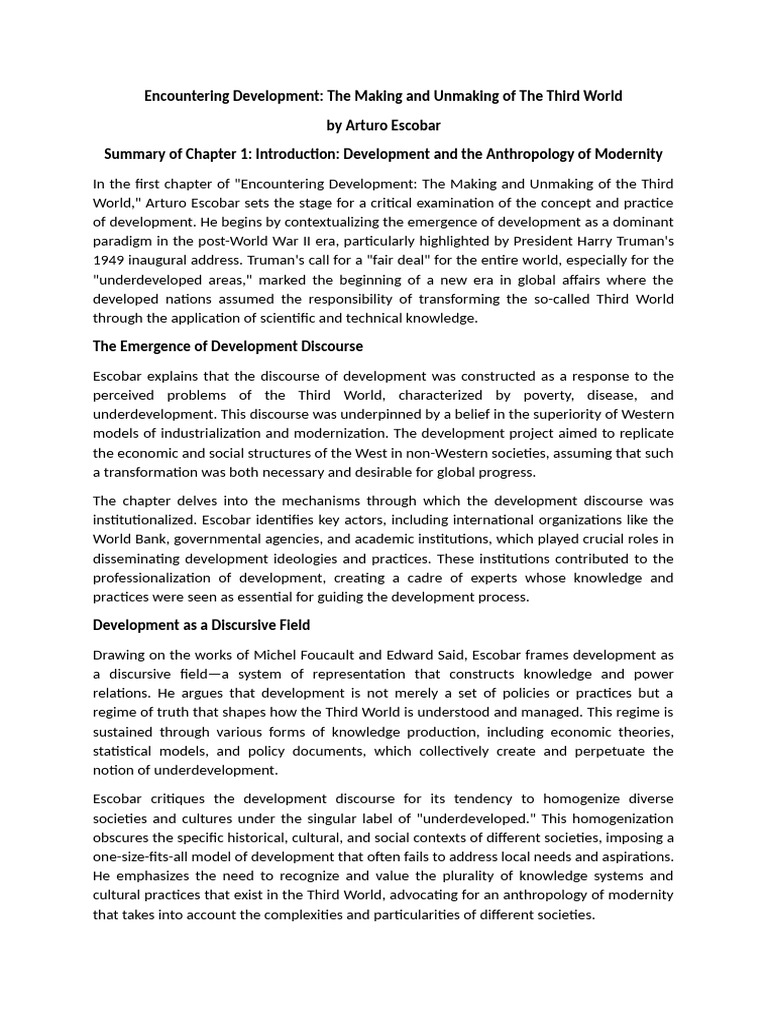 Encountering Development | PDF | Sustainable Development | Sustainability