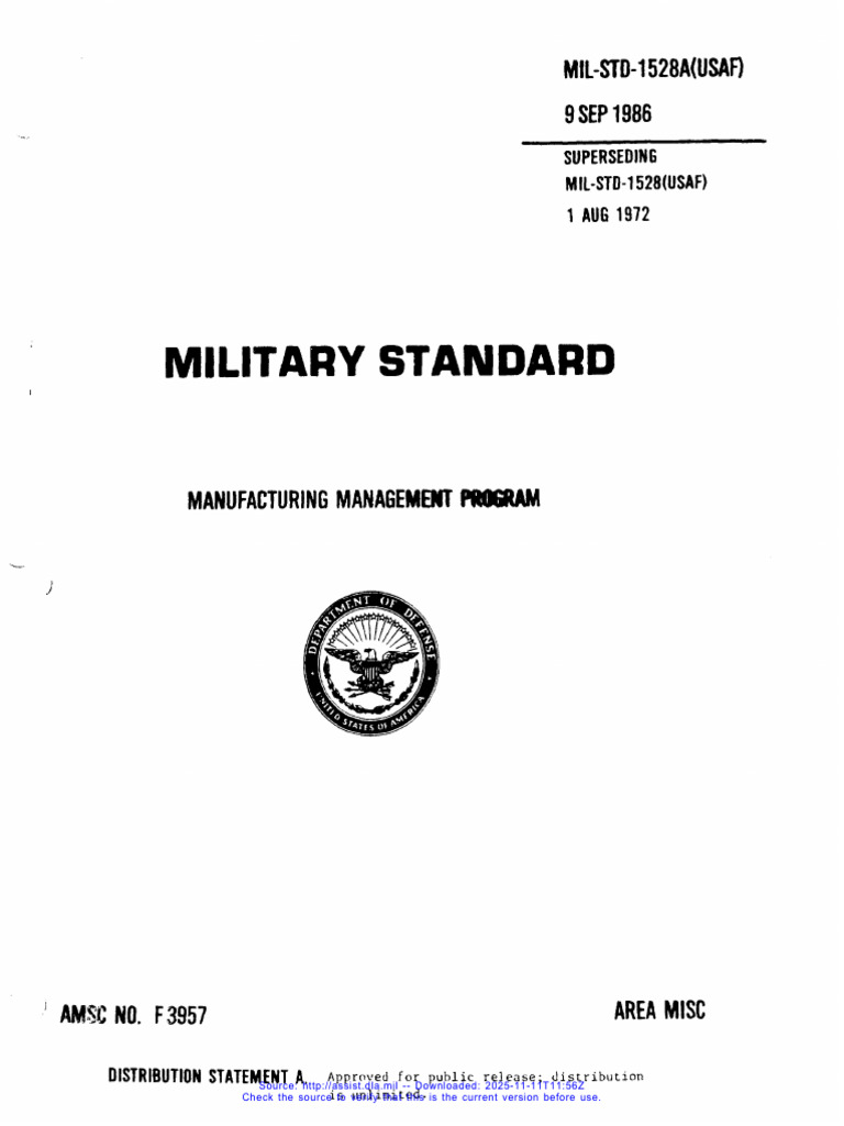 Military Standard: MIL-SW1528A (UW) 9 | PDF | Specification (Technical ...