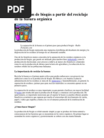 Producción de biogás a partir del reciclaje de la basura orgánica