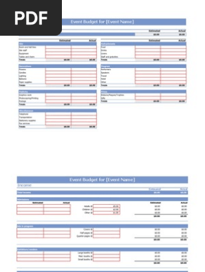 Template - Event Budget