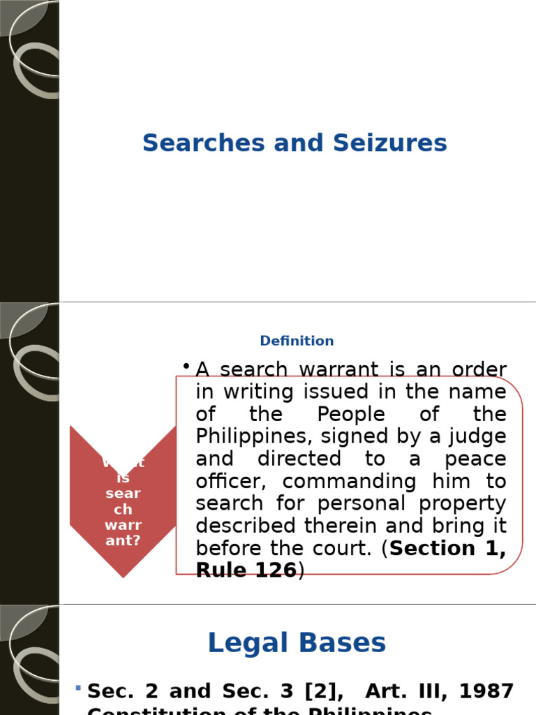 Search Warrant Guidelines in the Philippines | PDF | Search And Seizure ...