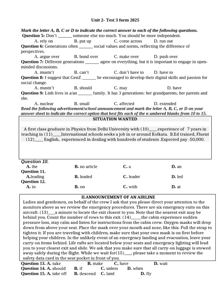 2025 Unit 2 Test 3 Questions and Answers | PDF | Coca Cola
