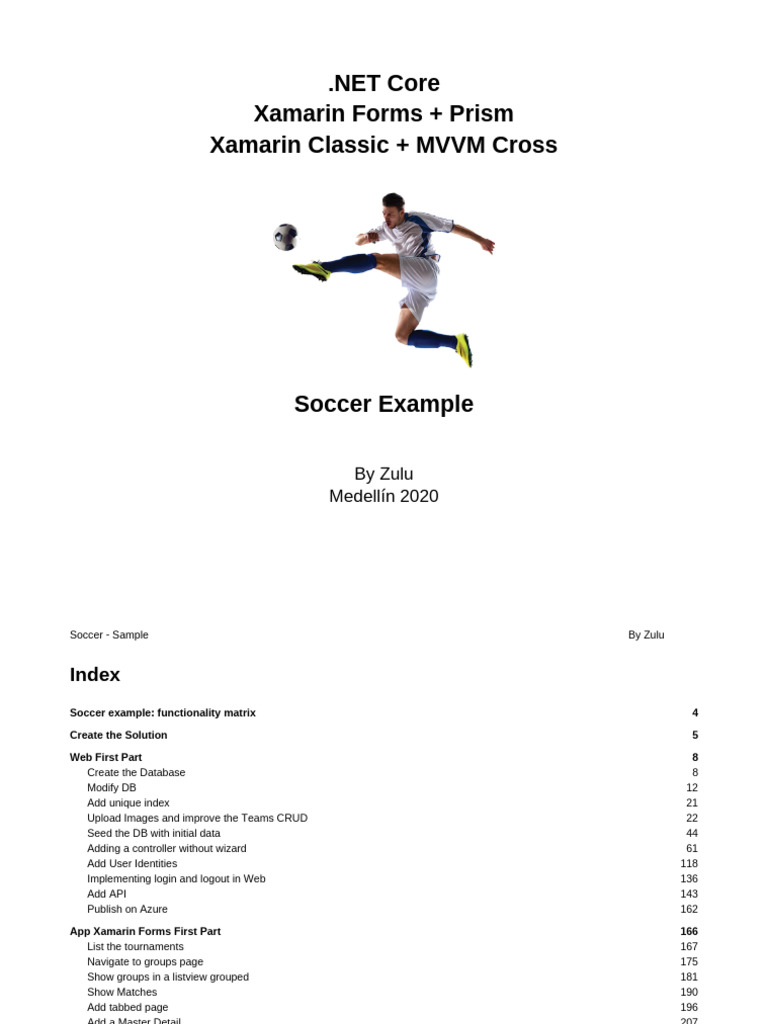 Soccer .NET Core - Xamarin Forms + Prism - Xamarin Classic + MVVM Cross ...