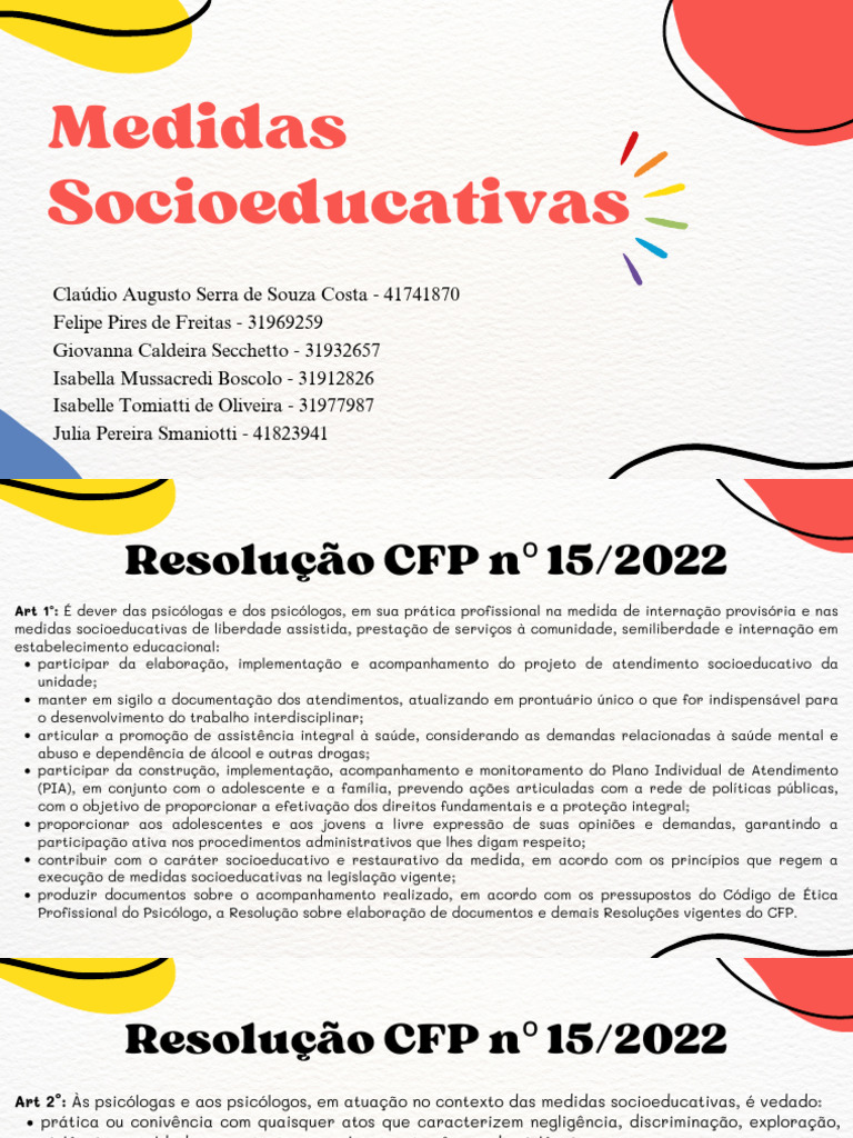 Medidas Socioeducativas | PDF | Psicologia | Adolescência