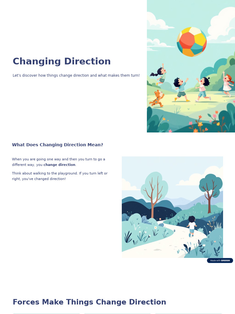 Forces and Changing Direction Explained | PDF | Force