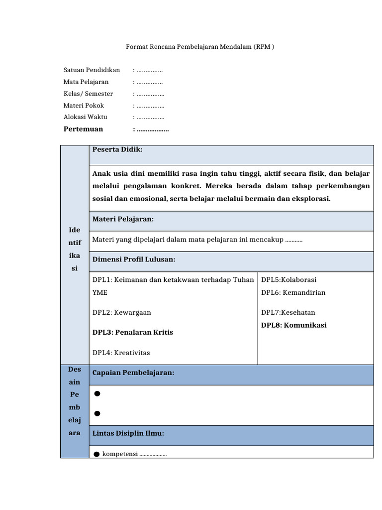 Format RPP Dari Chat GPT | PDF