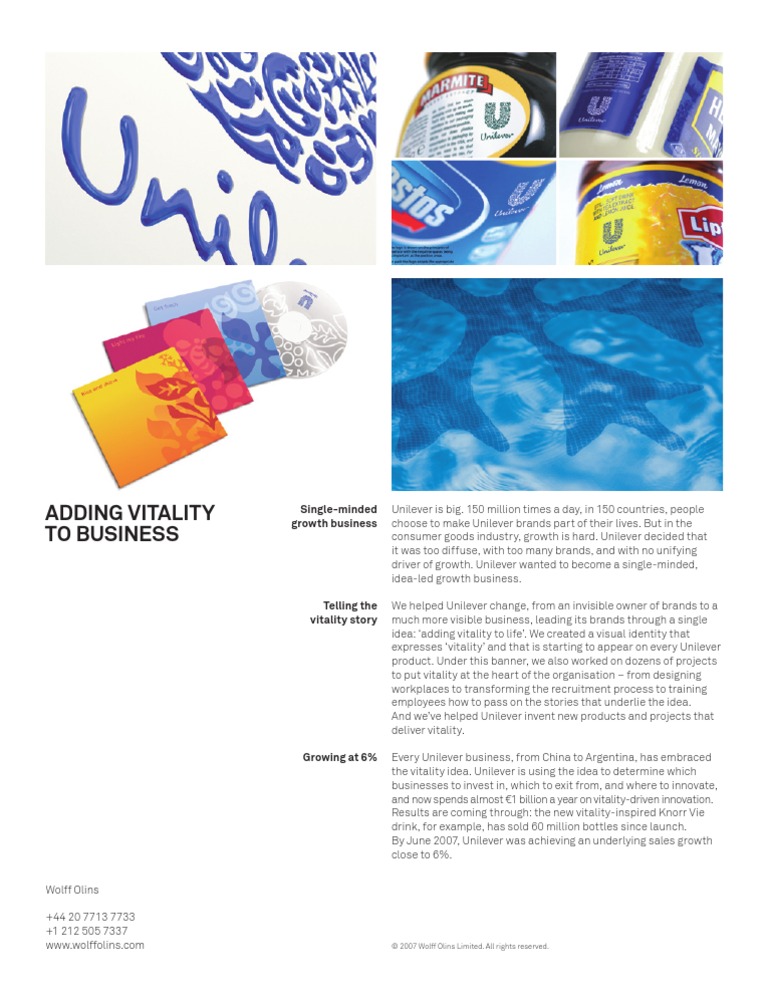 Unilever Case Study PDF Unilever Brand