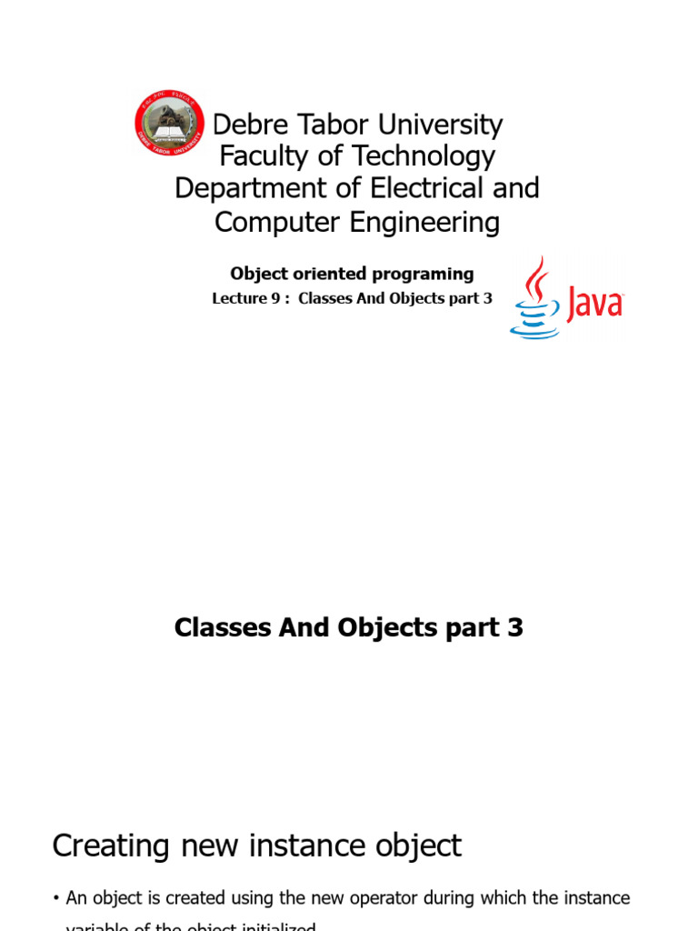 Java Object-Oriented Programming Basics | PDF | Method (Computer ...