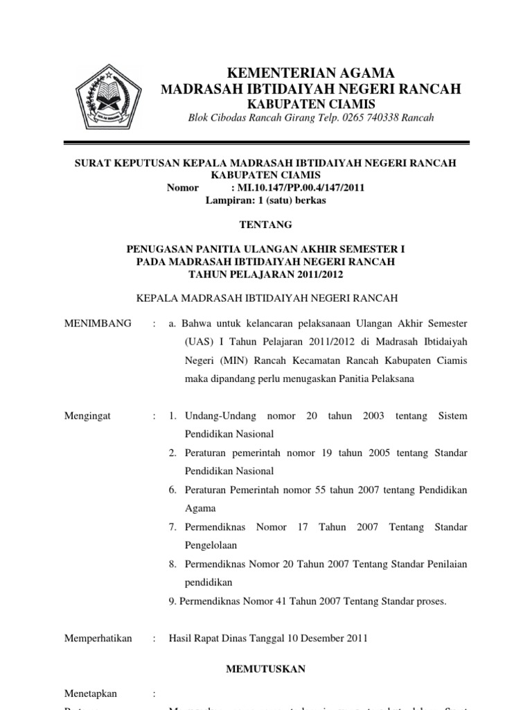 Sk Panitia Uas