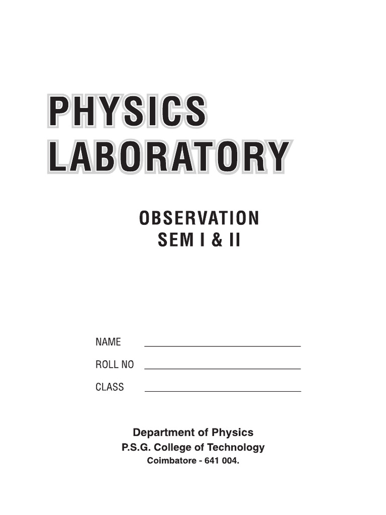 Physics Practicals Updated | PDF | Significant Figures | Observational ...