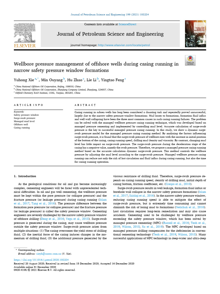 Wellbore Pressure Management | PDF | Casing (Borehole) | Borehole