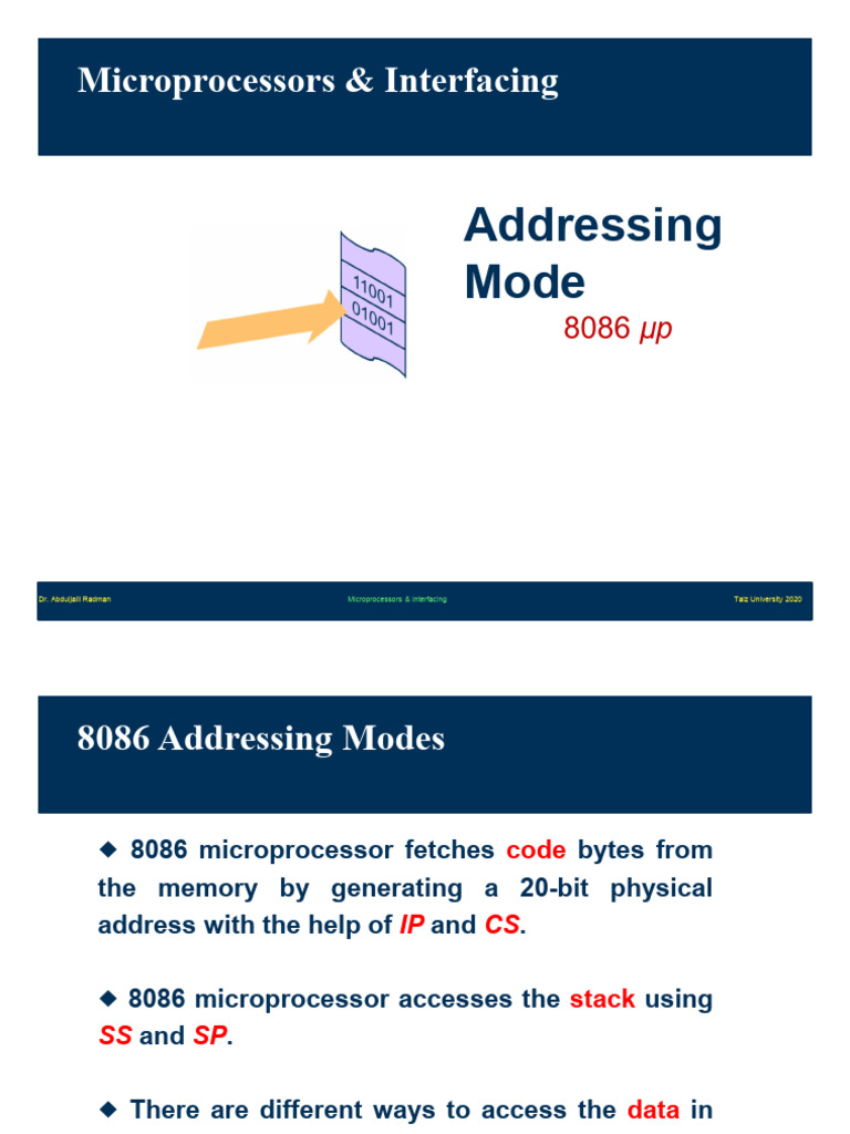 8086 Microprocessor Addressing Modes | PDF | Office Equipment ...