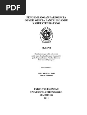 Skripsi Geografi Pariwisata Ide Judul Skripsi Universitas