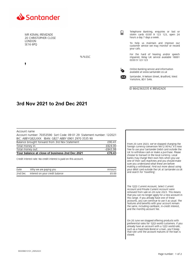 11-Santander PDF Document-8 | PDF | Overdraft | Credit Card