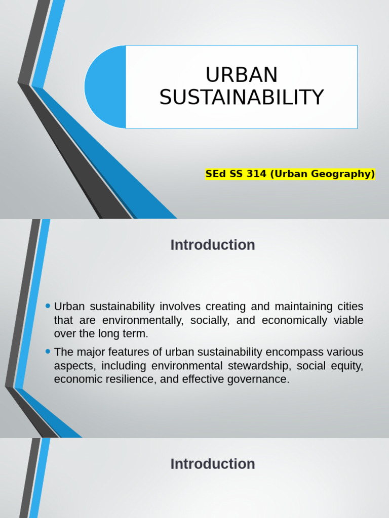 14 Urban Sustainability | PDF | Sustainability | Sustainable Development