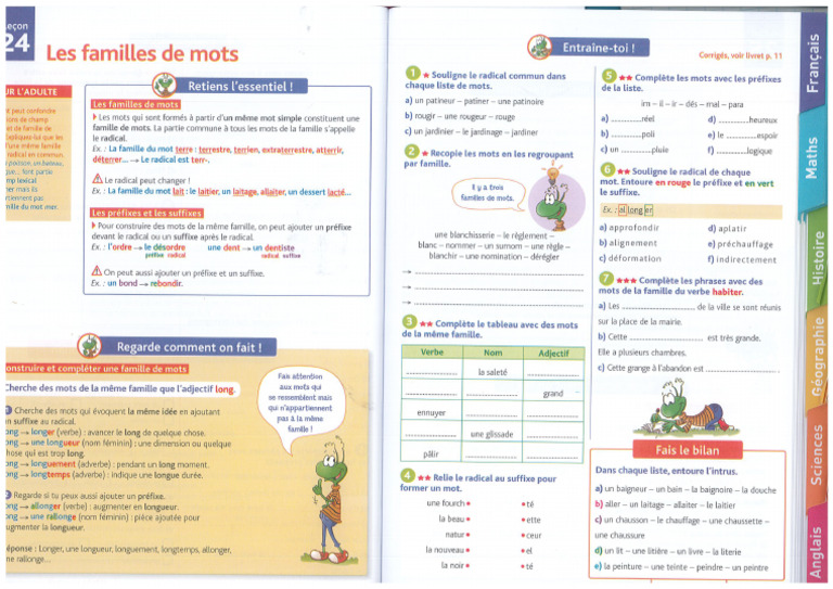 Les Familles de Mots | PDF