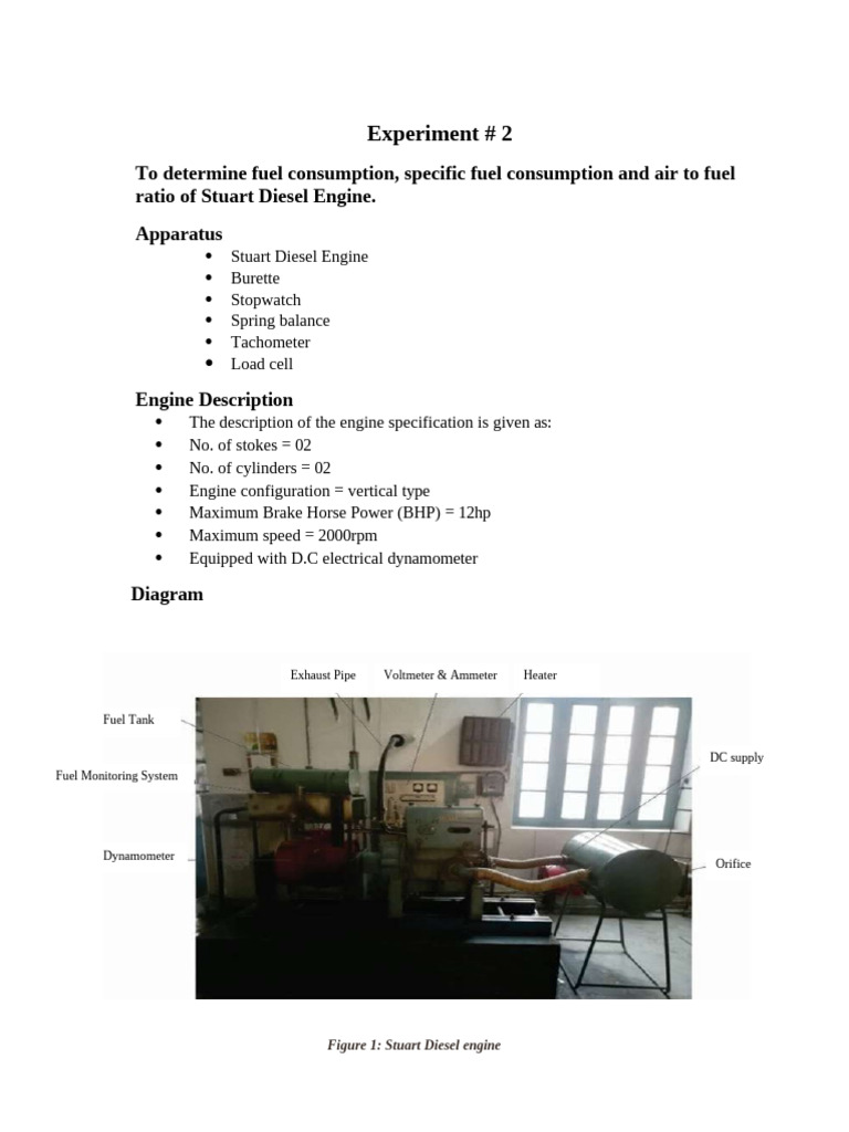 Experiment # 2 TH 2 | PDF | Diesel Engine | Engines