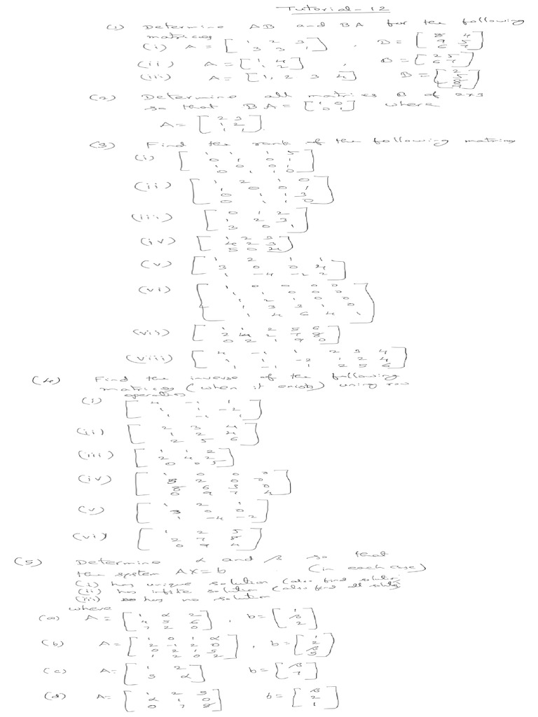 Tutorial 12 | PDF