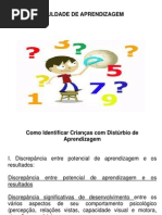 DIFICULDADE DE APRENDIZAGEM