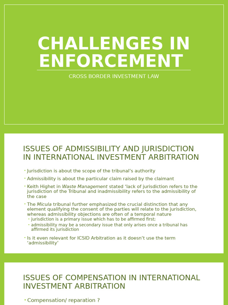 7 Challenges in Enforcement | PDF | Arbitration | Jurisdiction