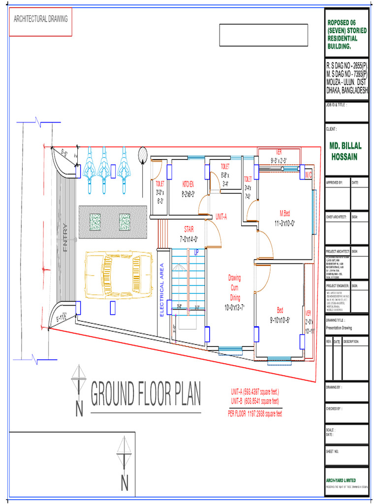 Ground Floor Architectural Plan A-01 | PDF