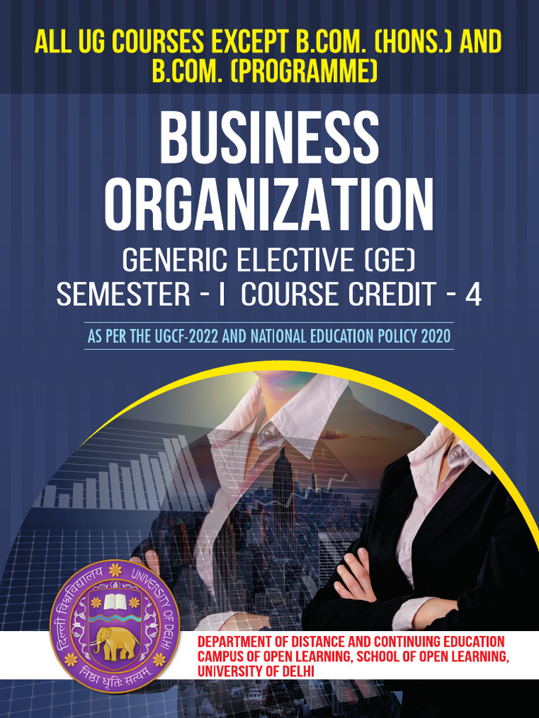 Business Organization Study Material | PDF | Commerce | Business