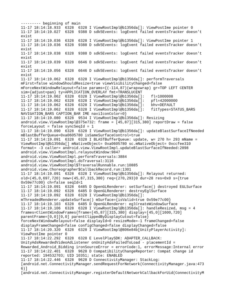 Android ViewRootImpl Log Analysis | PDF | Pointer (Computer Programming ...