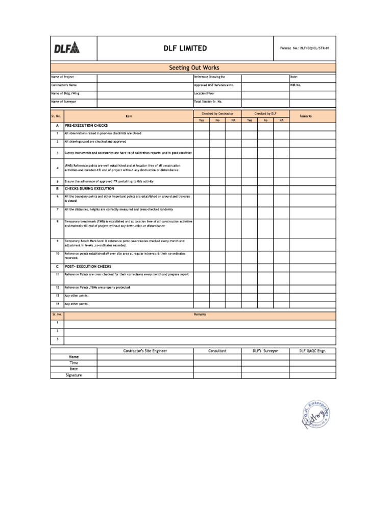 4.construction Checklists | PDF