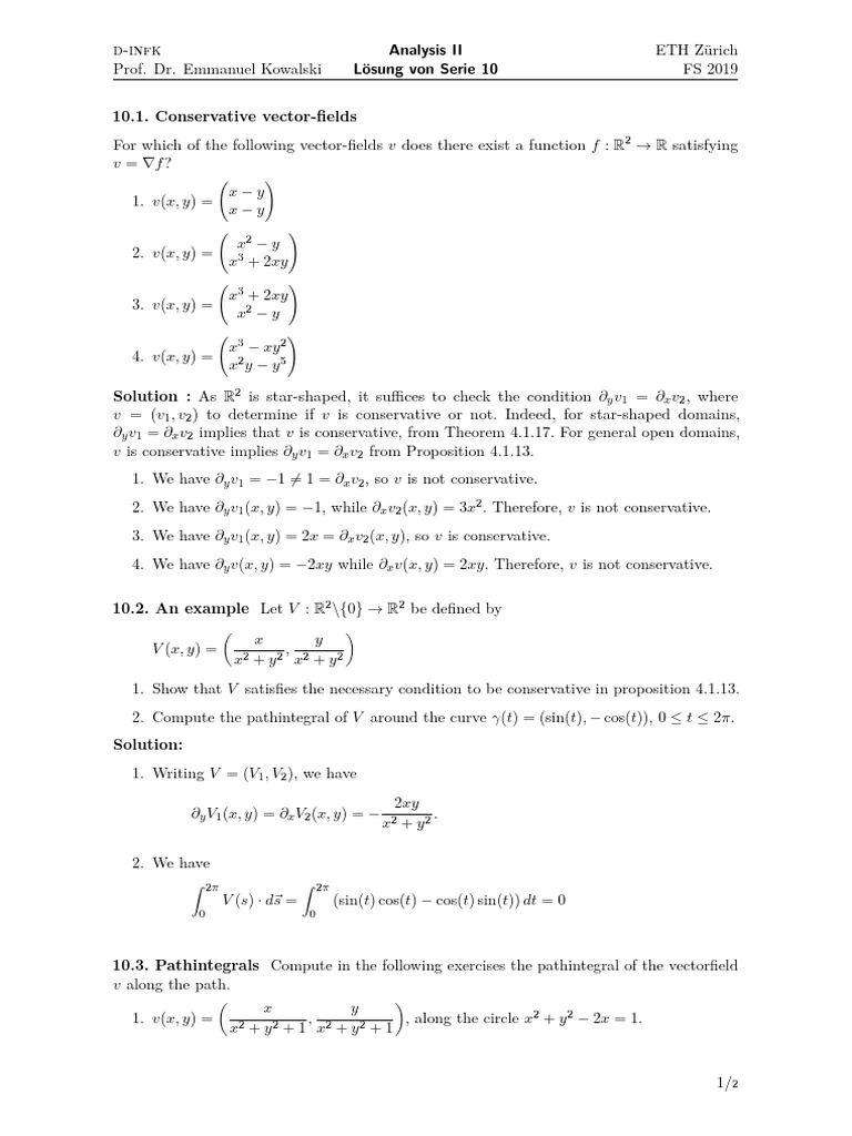 Loesung10 | PDF | Mathematical Analysis | Mathematics