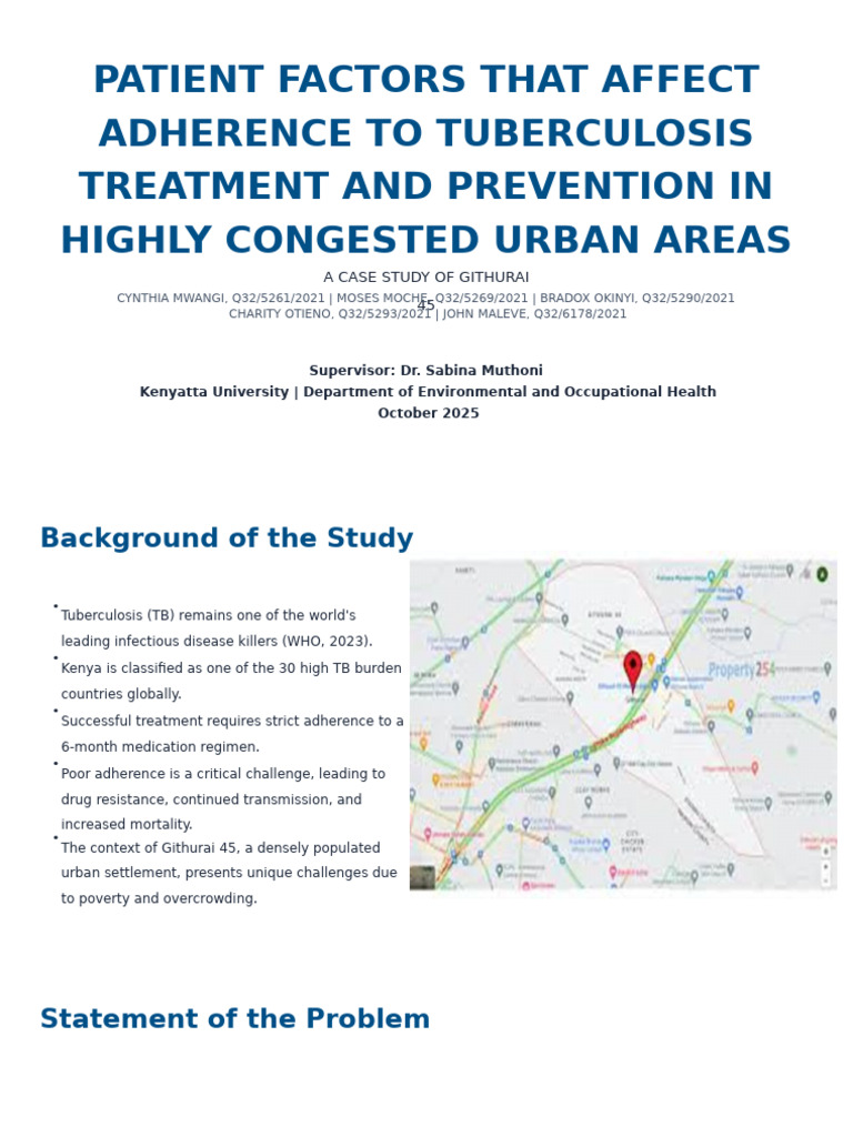 TB Treatment Adherence in Githurai 45 (v4) | PDF | Tuberculosis ...
