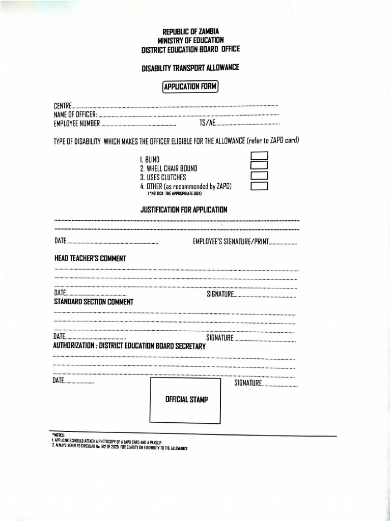 Disability Form | PDF