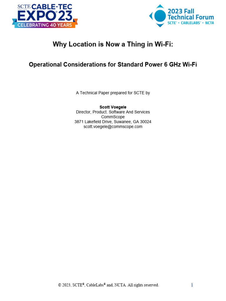 6 GHz Wi-Fi: Location & Standard Power Insights | PDF | Wi Fi ...